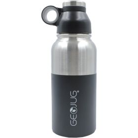 Stainless Steel Vacuum-Insulated Water Bottle 0.9 L - Black/Silver