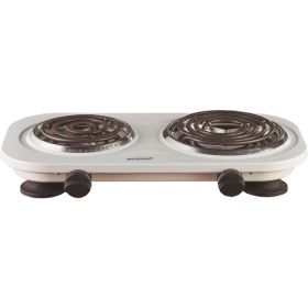 1,500-Watt Double Electric Burner - White
