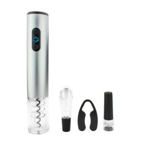 Electric Wine Bottle Opener with Foil Cutter, Vacuum Stopper, and Aerator Pourer