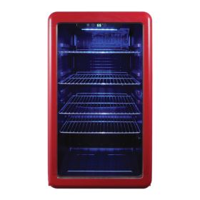 3.4 CU FT RETRO BEVERAGE COOLER RED