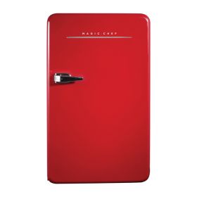 3.2 CU FT Retro Fridge with Manuel Defrost RED