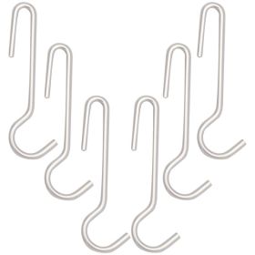 Narrow Pot Rack Hooks for Wood Pot Racks, Chrome, 6 Count