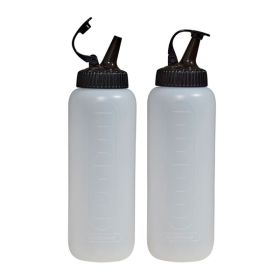 12-Oz. Squeeze Bottle with Black Lid, 2 Pack