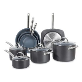12 PC Ceramic Aluminum Cookware Set by BLACK+DECKER