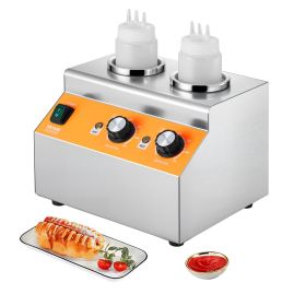 0.8x2 L Electric Bottle Warmer with Bottle Commercial Hot Fudge Warmer 86-185°F