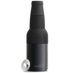 Frosty Beer 2 Go Vacuum-Insulated Stainless Steel Can and Bottle Holder - Black