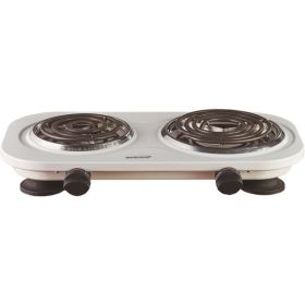1,500-Watt Double Electric Burner - White