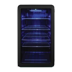 3.4 CU FT RETRO BEVERAGE COOLER BLACK