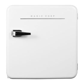 1.6 CU FT Retro Fridge with Manual Defrost - White