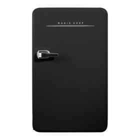 3.2 CU FT Retro Mini Fridge with Manual Defrost Black by Magic Chef