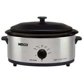 6-Qt. 750-Watt Roaster with Porcelain Cookwell - Silver